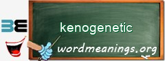 WordMeaning blackboard for kenogenetic
